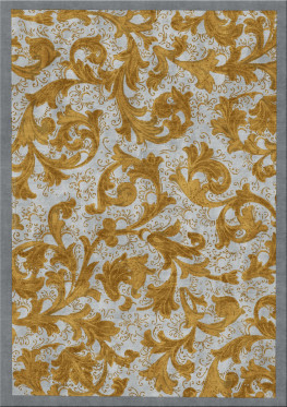 Anna-Veda 10322-antique flower - handmade rug,  tibetan (India), 100 knots quality